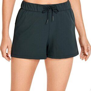 CRZ YOGA Women's Stretch Sports Travel Shorts 2.5" Inseam -Melanite
